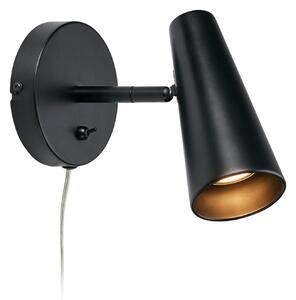 Lampa Ścienna Markslöjd, Crest, ściemnialny, czarny, salon, metal, nowoczesny