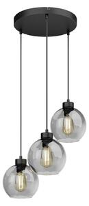 Lampa Wisząca TK Lighting, Cubus, ściemnialny, szary, salon, szkło, nowoczesny