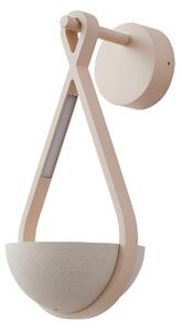 Zewnętrzna Lampa Lucande, Florka, beżowy, taras, beton, nowoczesny