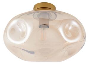 Lampa Sufitowa Lindby, Lelia, ściemnialny, beżowy, jadalnia, szkło, design