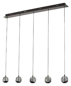 Lampa Wisząca Lucande, Hayley, czarny, salon, szkło, design