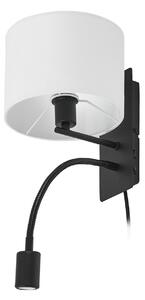 Lampa Ścienna Lindby, Florens, ściemnialny, biały, salon, tkanina | tekstylia, nowoczesny