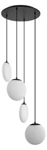 Lampa Wisząca Lucande, Lunelle, ściemnialny, biały, salon, szkło, nowoczesny