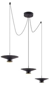 Lampa Wisząca Lindby, Norvind, ściemnialny, czarny, jadalnia, metal, nowoczesny