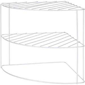 Organizer narożny na blat kuchenny na talerze, metalowy, 23 x 23 x 21 cm