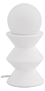 Lampa Stołowa Lindby, Nielson, biały, salon, gips | glina, nowoczesny
