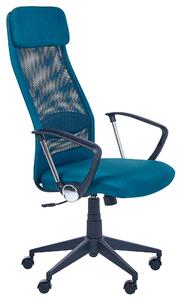 Nowoczesne krzesło biurowe z regulacją wysokości obrotowe niebieskie Pioneer Beliani