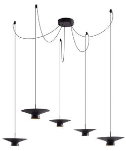 Lampa Wisząca Lindby, Norvind, ściemnialny, czarny, jadalnia, metal, nowoczesny
