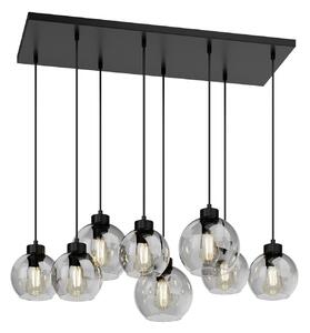 Lampa Wisząca TK Lighting, Cubus, ściemnialny, szary, salon, szkło, nowoczesny
