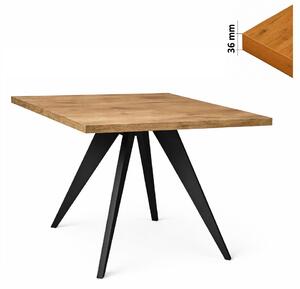 Stół 100 cm kwadratowy nierozkładany, blat 3,6 cm, nogi Drewniane „ Stożkowe ” I ArtDHome