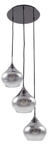 Lampa Wisząca Lucande, Jarven, ściemnialny, szary, jadalnia, szkło, nowoczesny
