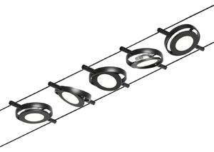 Lampa Sufitowa Paulmann, Wire RoundMac, czarny, przedpokój, metal, nowoczesny