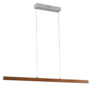 Lampa Wisząca Lucande, Nihalo, ściemnialny, drewniany, salon, drewno, nowoczesny