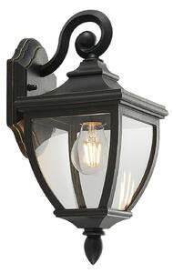 Zewnętrzna Lampa Lindby, Cerys, ściemnialny, czarny, balkon, tworzywo sztuczne, antyczny