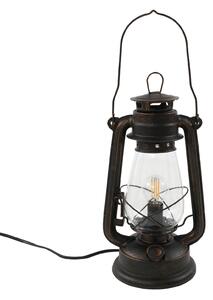 Lampa Stołowa Lindby, Raisa, brąz rdzawy, salon, metal, antyczny