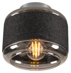 Lampa Sufitowa SLV, Pantilo Rope 19, ściemnialny, czarny, salon, szkło, nowoczesny