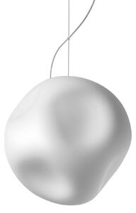 Lampa Wisząca Foscarini, Hoba Media, ściemnialny, biały, salon, szkło, design