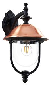 Zewnętrzna Lampa Lindby, Clint, ściemnialny, miedziany, balkon, aluminium, vintage