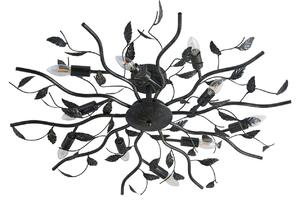 Lampa Sufitowa Lindby, Yos, ściemnialny, czarny, sypialnia, metal, florentyński