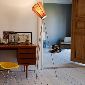 Lampa Podłogowa Northern, Oslo Wood, ściemnialny, beżowy, salon, tkanina | tekstylia, design