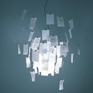 Lampa Wisząca Ingo Maurer, Zettel'z 6, ściemnialny, biały, salon, papier | karton, design