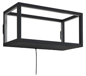 Lampa Ścienna Lindby, Birta, ściemnialny, czarny, salon, metal, nowoczesny
