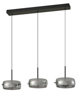 Lampa Wisząca Lucande, Martis, ściemnialny, czarny, jadalnia, szkło, nowoczesny