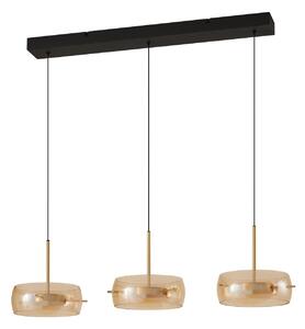 Lampa Wisząca Lucande, Martis, ściemnialny, złoty | mosiężny, jadalnia, szkło, nowoczesny