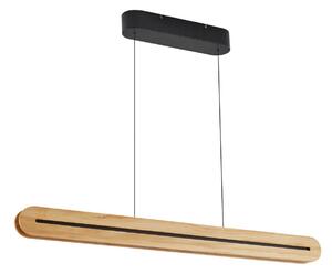 Lampa Wisząca Lucande, Darnor, ściemnialny, drewniany, jadalnia, drewno, nowoczesny