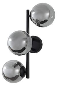 Lampa Ścienna Lindby, Orbelia, ściemnialny, czarny, salon, szkło, nowoczesny