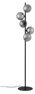 Lampa Podłogowa Lindby, Orbelia, czarny, salon, szkło, nowoczesny