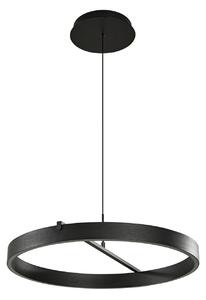 Lampa Wisząca Lucande, Rovan, ściemnialny, czarny, salon, metal, nowoczesny