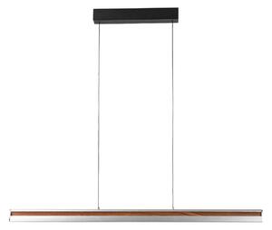 Lampa Wisząca Lucande, Lutana, ściemnialny, drewniany, jadalnia, metal, nowoczesny
