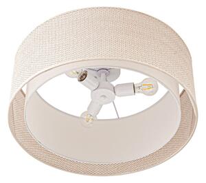 Lampa Sufitowa Lindby, Soula, ściemnialny, beżowy, salon, tworzywo sztuczne, dworkowy | rustykalny