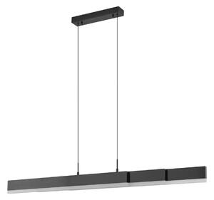 Lampa Wisząca Lucande, Torven, ściemnialny, czarny, salon, metal, nowoczesny