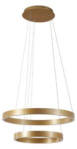 Lampa Wisząca Lucande, Yonam, ściemnialny, złoty | mosiężny, jadalnia, metal, nowoczesny