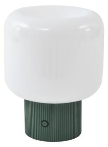 Lampa Stołowa Lucande, Katrin Palme, ściemnialny, zielony, salon, szkło, nowoczesny