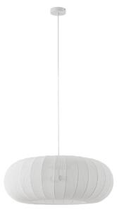 Lampa Wisząca Lindby, Helin, ściemnialny, biały, salon, tkanina | tekstylia, skandynawski