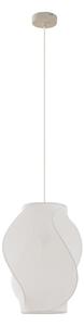 Lampa Wisząca Lucande, Tovina, ściemnialny, biały, jadalnia, tkanina | tekstylia, skandynawski