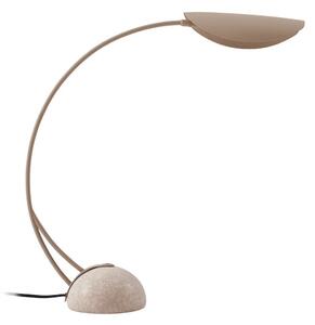 Lampa Stołowa Lucande, Rivera, beżowy, jadalnia, metal, nowoczesny
