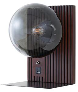 Lampa Ścienna Lucande, Veloura, ściemnialny, brąz rdzawy, salon, szkło, design