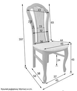 MebleMWM Krzesło drewniane DAMA | Rustical Monaco 2a | OUTLET