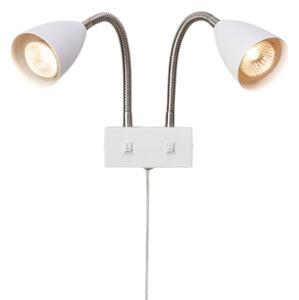 Lampa Ścienna Markslöjd, Ciro, biały, salon, metal, nowoczesny