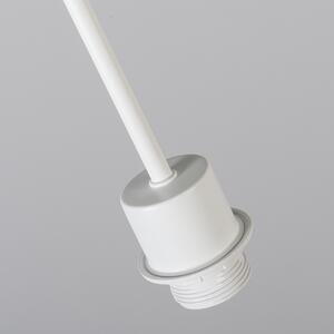 Lampa wisząca biała klosz szarobrązowy 45cm - Combi Oswietlenie wewnetrzne
