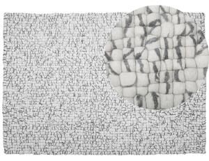 Dywan wełniany prostokątny 160 x 230 cm kulki filcowe jasnoszary Amdo Beliani