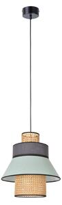 Lampa Wisząca MARKET SET, Singapour XML, ściemnialny, zielony, salon, tkanina | tekstylia, design