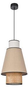 Lampa Wisząca MARKET SET, Singapour S, ściemnialny, beżowy, salon, tkanina | tekstylia, design