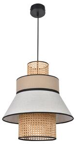 Lampa Wisząca MARKET SET, Singapour ML, ściemnialny, beżowy, salon, tkanina | tekstylia, design