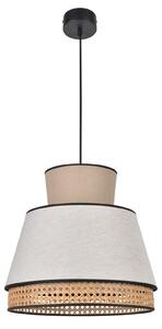 Lampa Wisząca MARKET SET, Singapour M, ściemnialny, beżowy, salon, tkanina | tekstylia, design