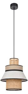 Lampa Wisząca MARKET SET, Singapour XML, ściemnialny, drewniany, salon, tkanina | tekstylia, design